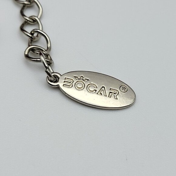 BOCAR Multi Chain Glass Bead Statement Necklace 26" Silver Tone & Red  Layered - Picture 10 of 11